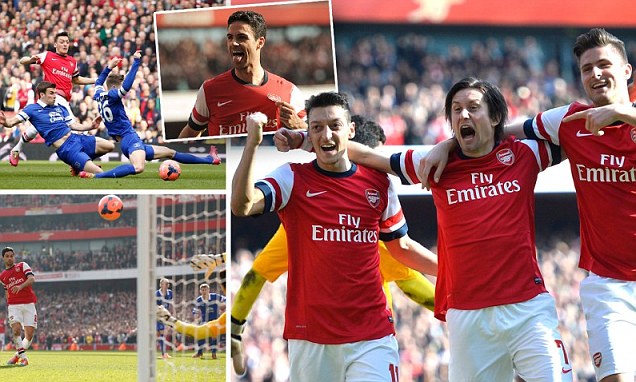 Dua Gol Giroud Antar Arsenal ke Semifinal Piala FA